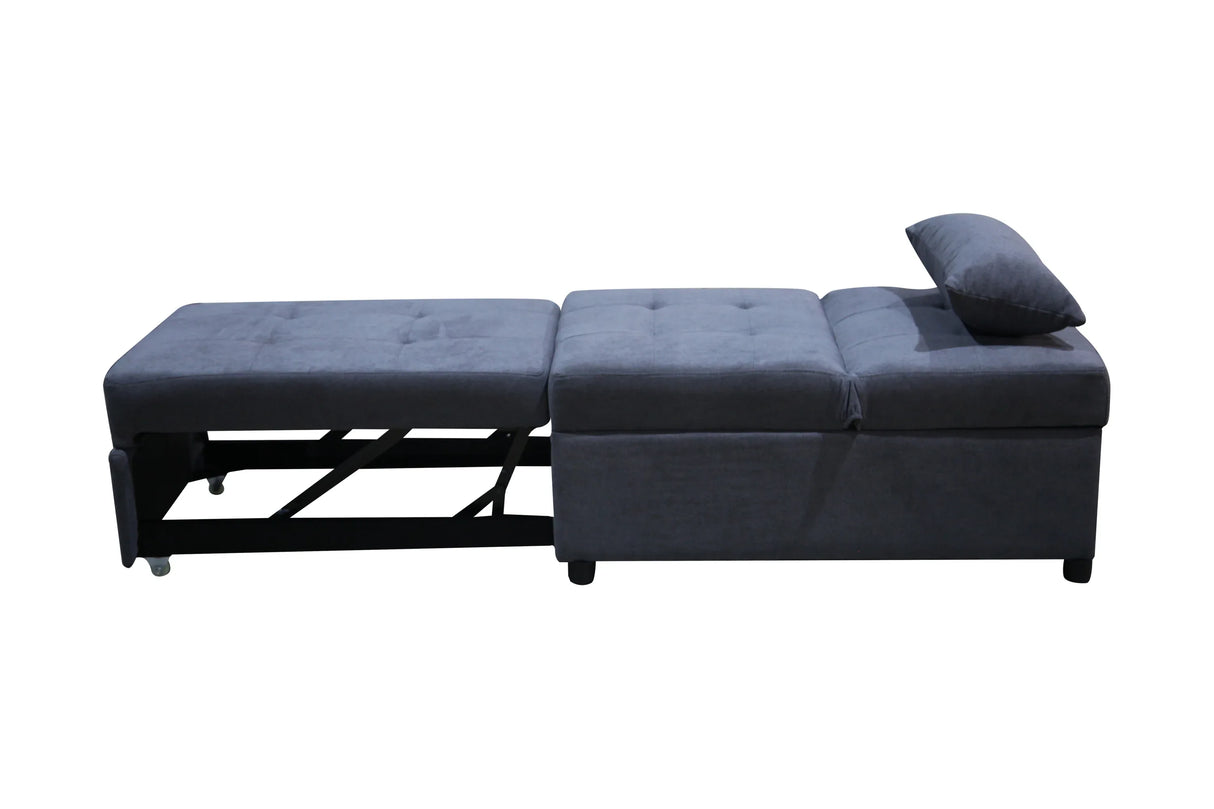 Multifunctional Folding Ottoman Sofa Bed Dark Gray - Omega Lifestyles
