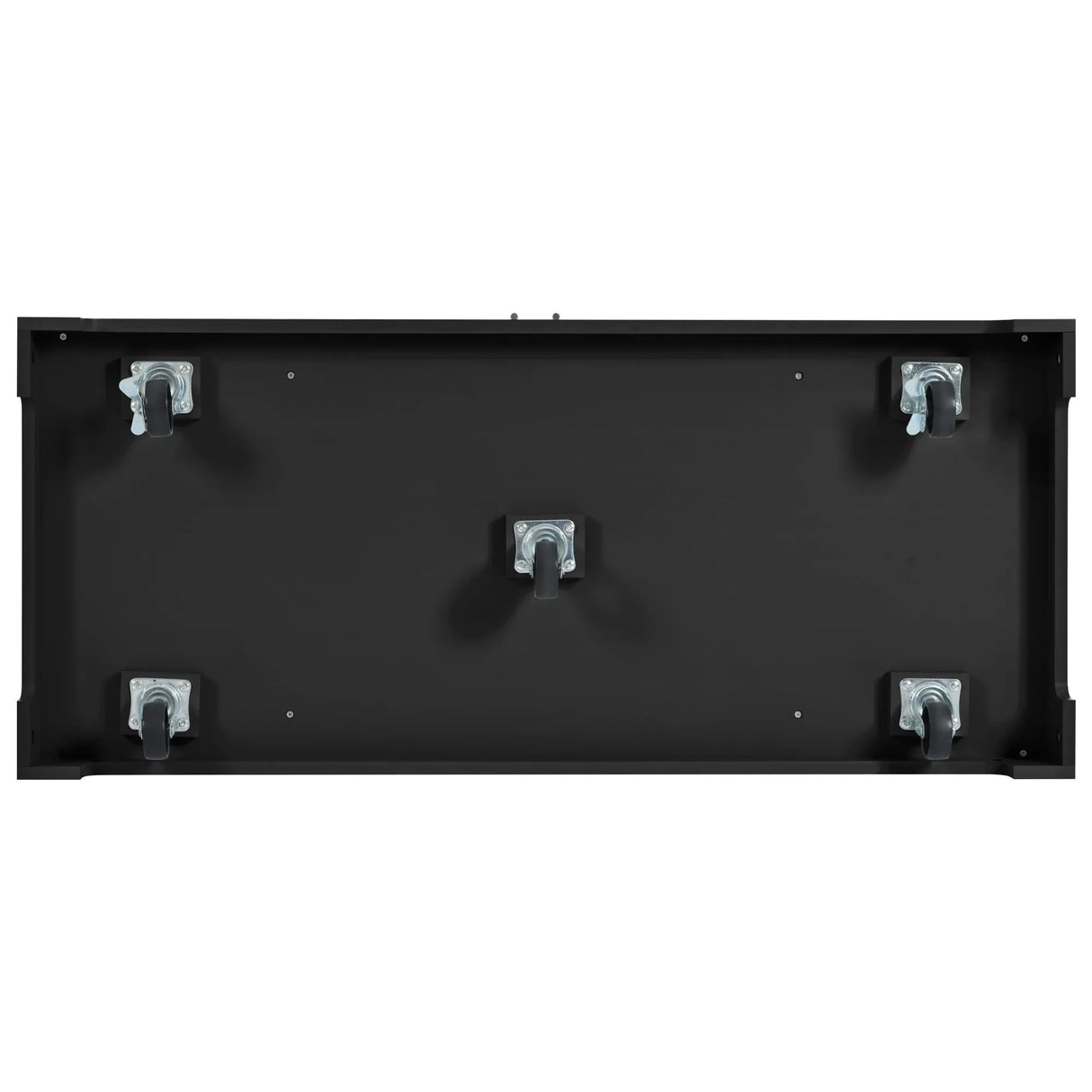 Fluted Rubber Wood Kitchen Island With Trash Can Cabinet - Omega Lifestyles