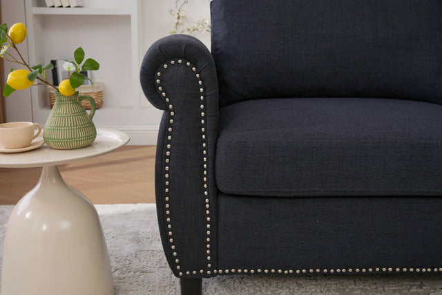 Modern Linen Convertible Sleeper Sofa Bed With Memory Mattress - Omega Lifestyles