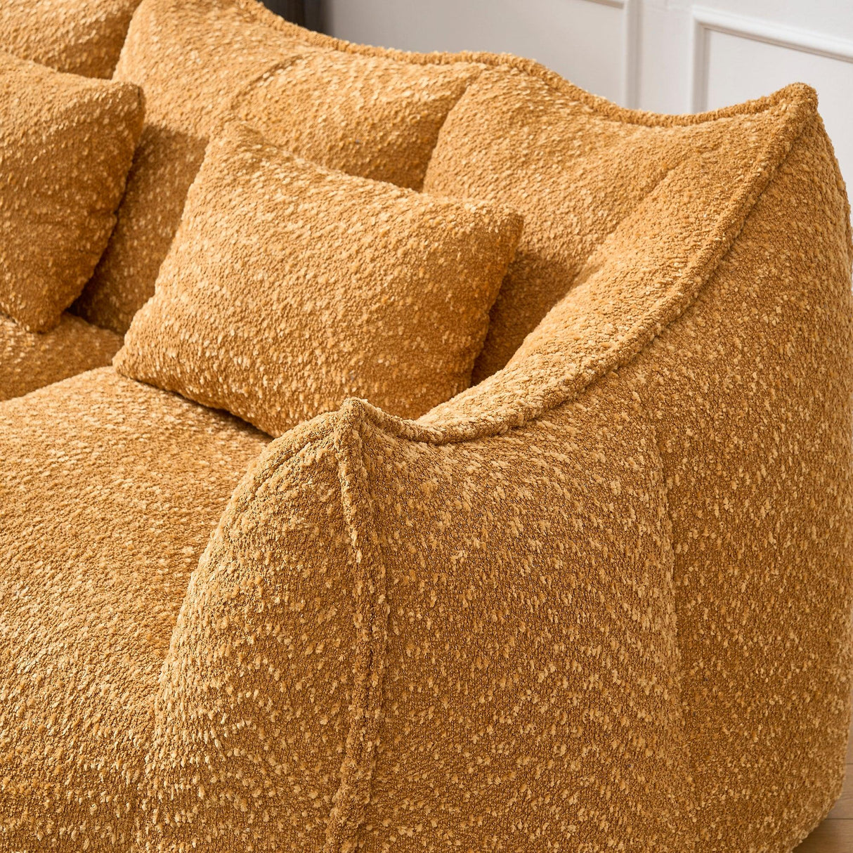 Chenille Dual Bean Bag Chair With Foam Core - Omega Lifestyles