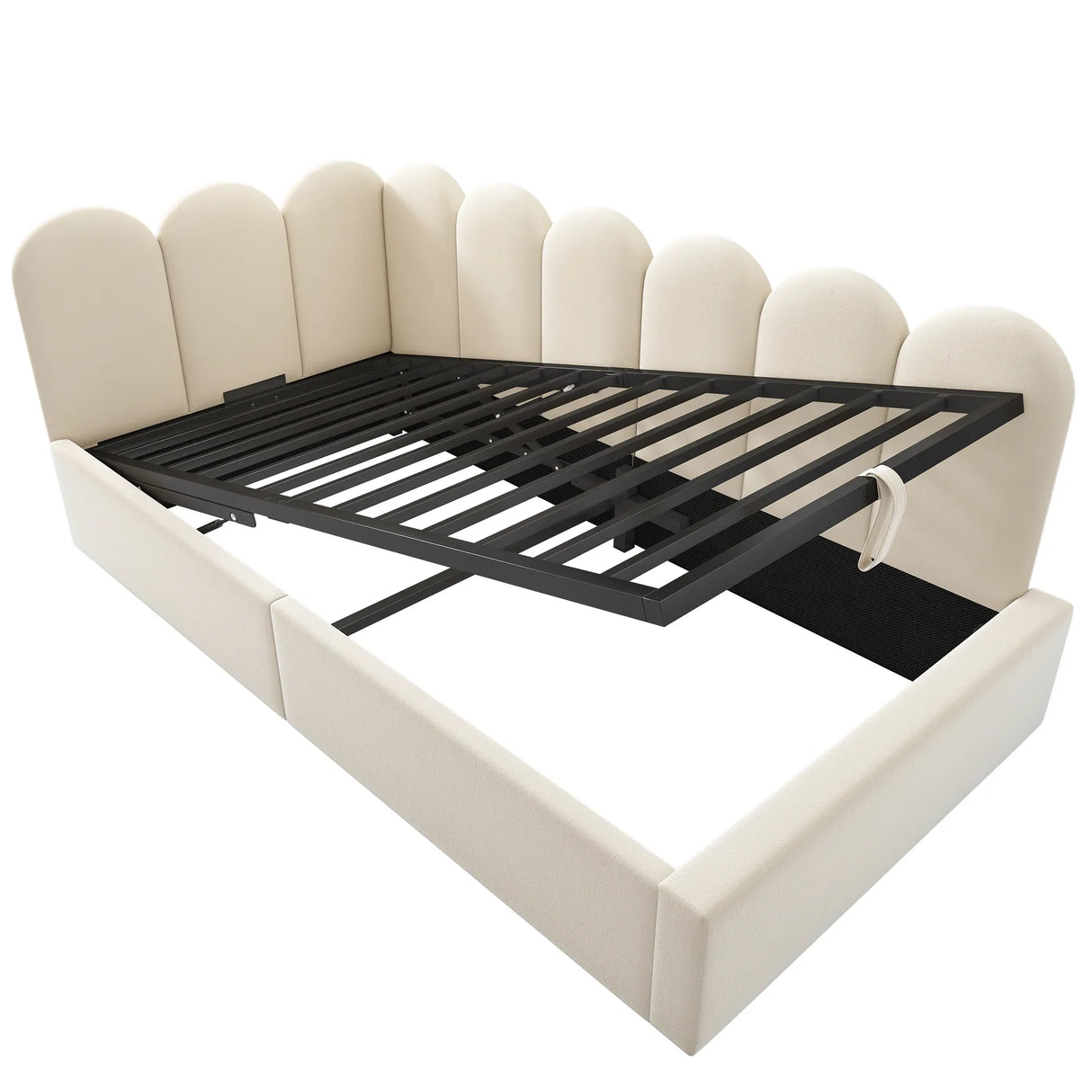 Twin Velvet Upholstered Daybed With Hydraulic Storage - Omega Lifestyles