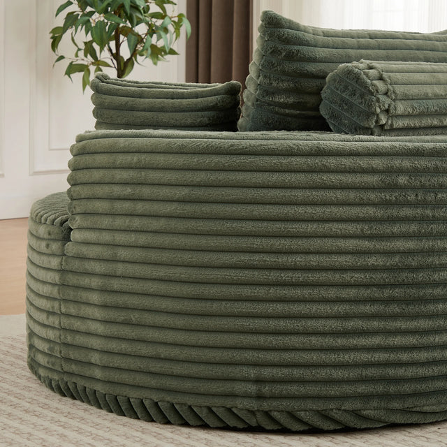 Corduroy Foam Modular Sleeper Chair No Assembly Required - Omega Lifestyles