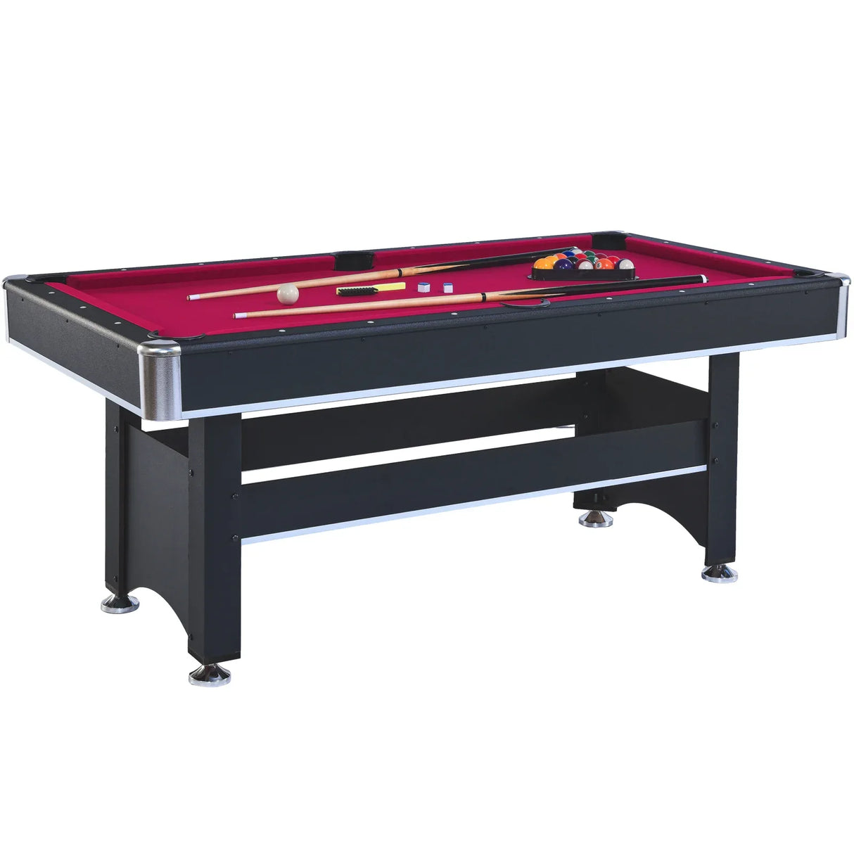 6-Foot Engineered Wood Pool Table With Tennis Top - Omega Lifestyles