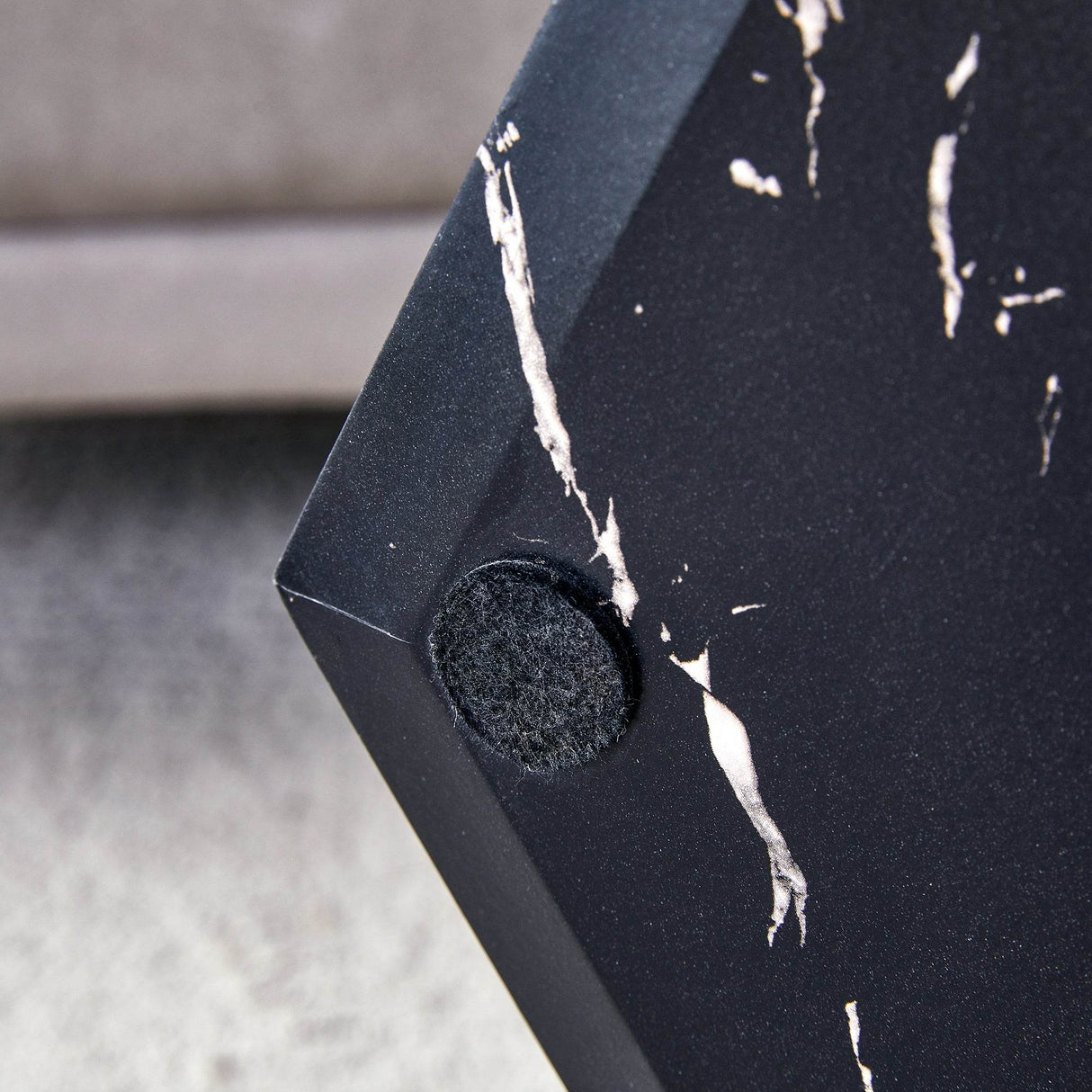 Set Of 2 Modern Minimalist Black Hexagonal Coffee Tables - Sleep Galleria