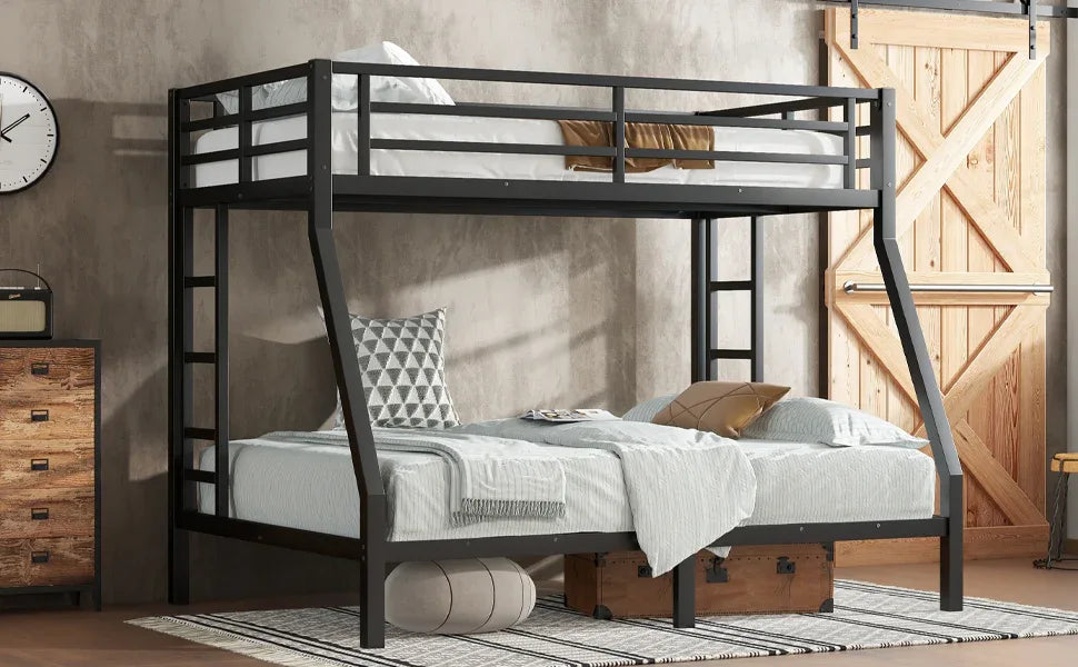 Metal Twin Over Full Heavy Duty Bunk Bed - Omega Lifestyles