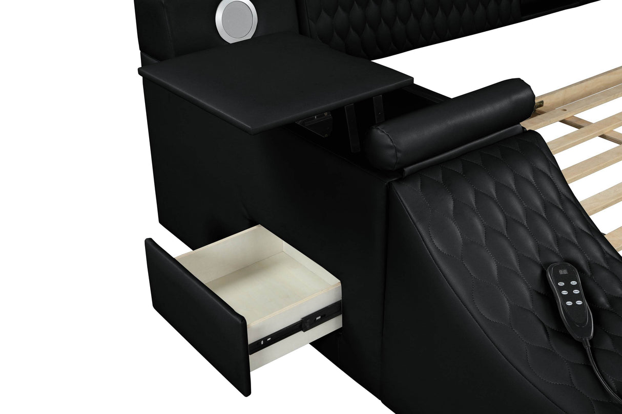 Remote-Controlled Massage Chaise Lounge Bed Frame - Omega Lifestyles