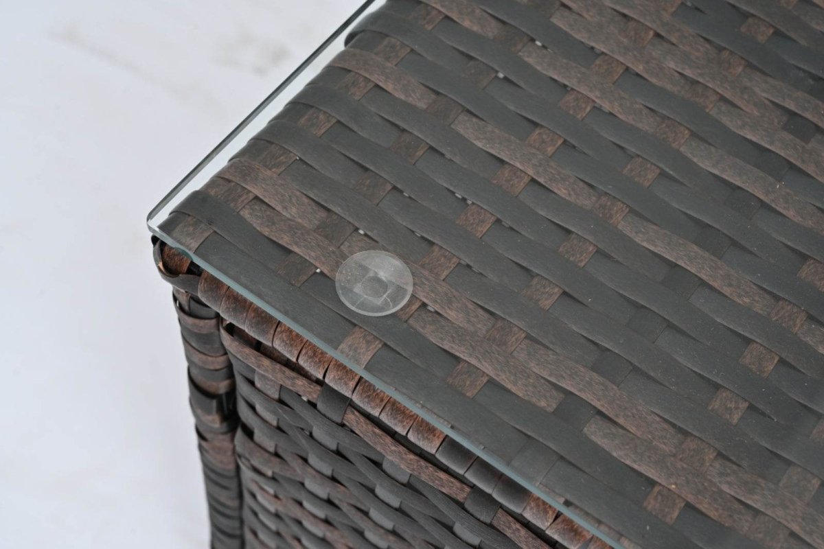 5-Piece Brown PE Rattan Outdoor Patio Furniture Set - Sleep Galleria