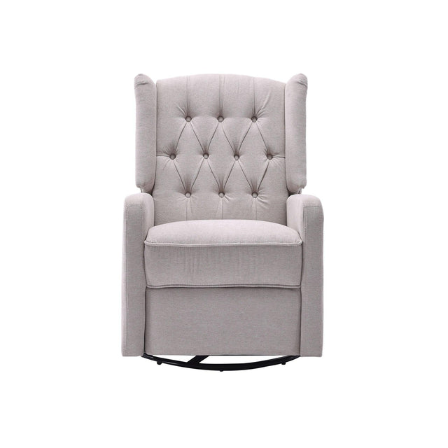 Multi-Functional Linen Recliner Chair With Rocking Swivel - Omega Lifestyles