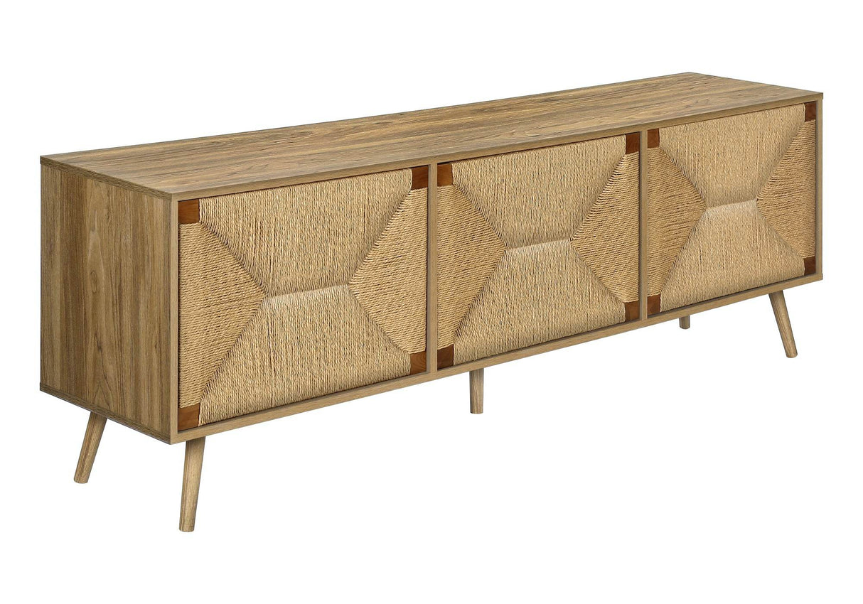 Mid Century Walnut Laminate TV Stand Console - Sleep Galleria