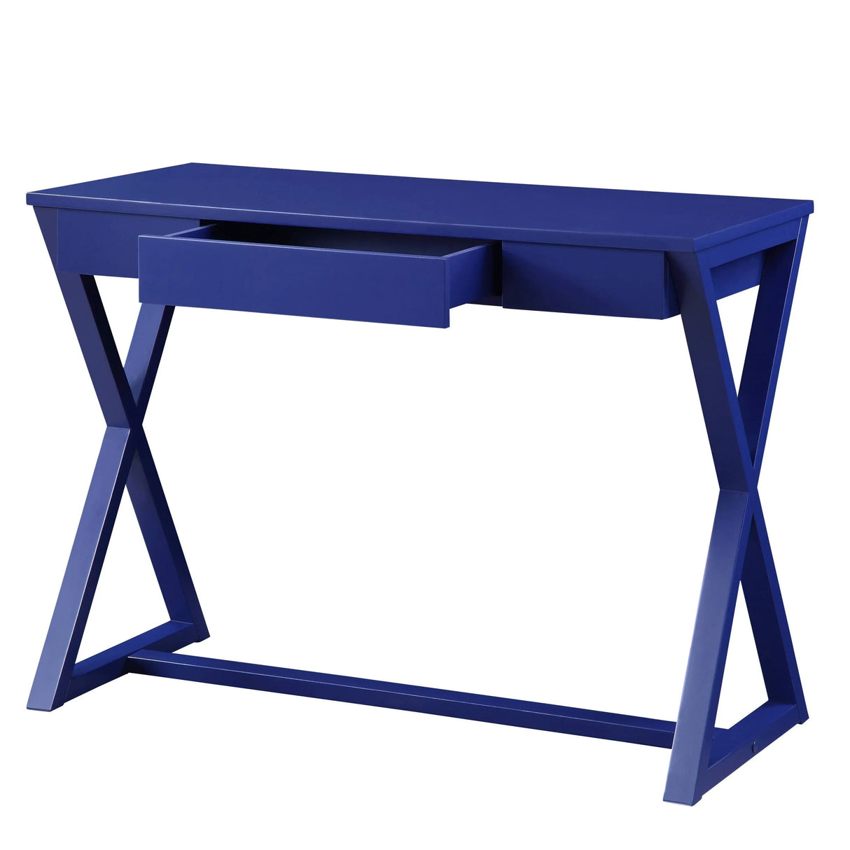 Twilight Blue Synthetic Wood Writing Desk With Drawer - Omega Lifestyles