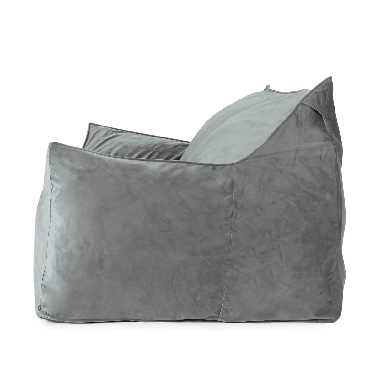 Oversized Velvet Foam Filled 2-Seater Bean Bag Chair - Omega Lifestyles