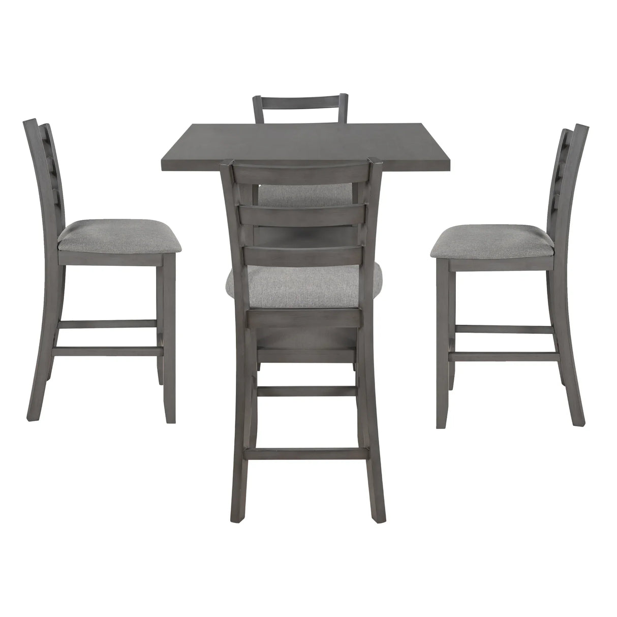 5-Piece Solid Wood Counter Height Dining Set With Chairs - Omega Lifestyles