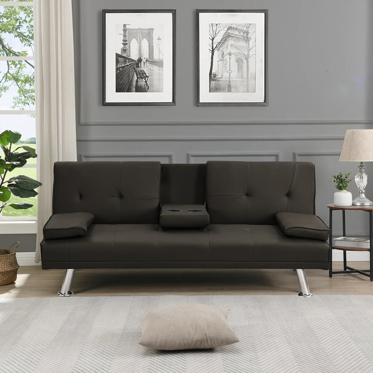 Multifunctional Reclining Sofa Bed With Armrest Holders - Omega Lifestyles