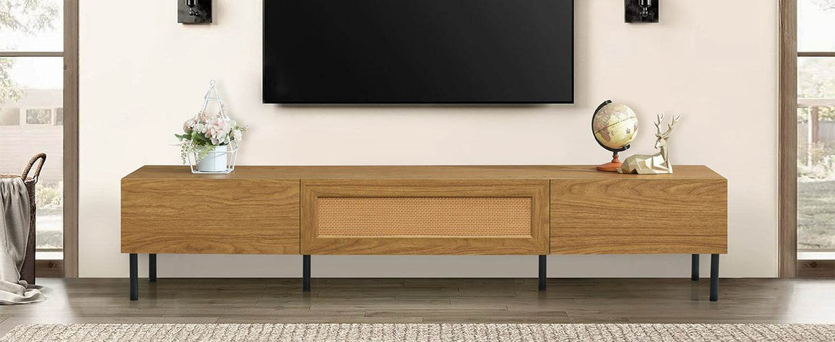 Boho Farmhouse Particle Board TV Stand Cabinet - Sleep Galleria