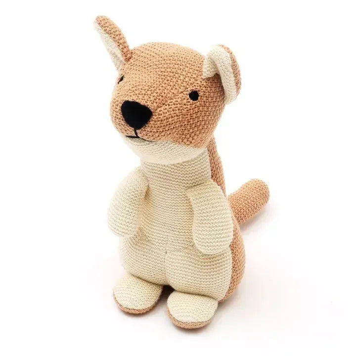 Soft Handmade Cotton Knit Plush Puppy Toy - Omega Lifestyles