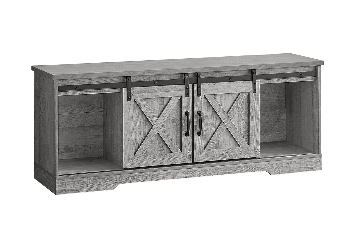 Modern Farmhouse 60-Inch Grey Laminate TV Stand - Sleep Galleria