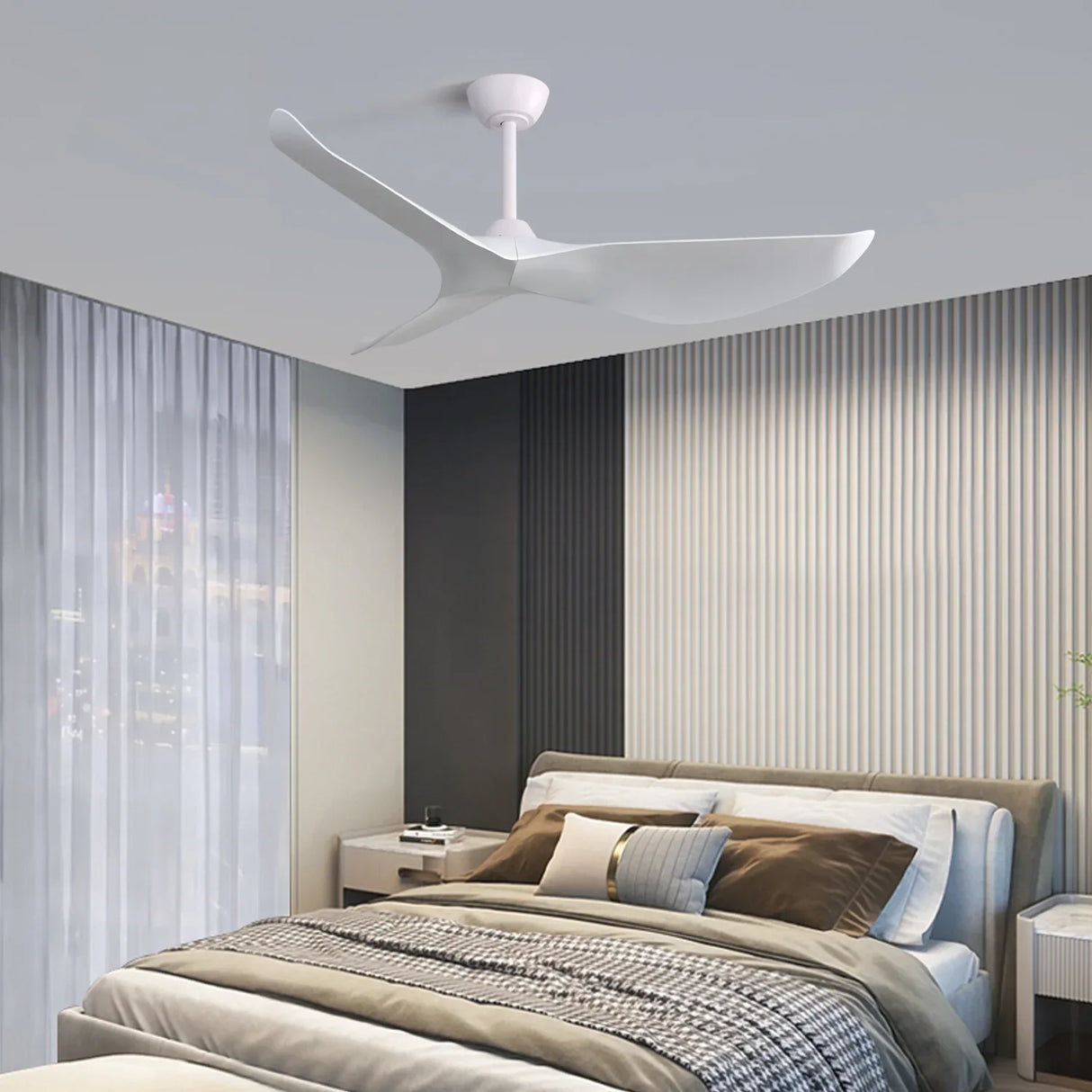 52-Inch Energy-Efficient Remote Controlled Reversible Ceiling Fan - Omega Lifestyles