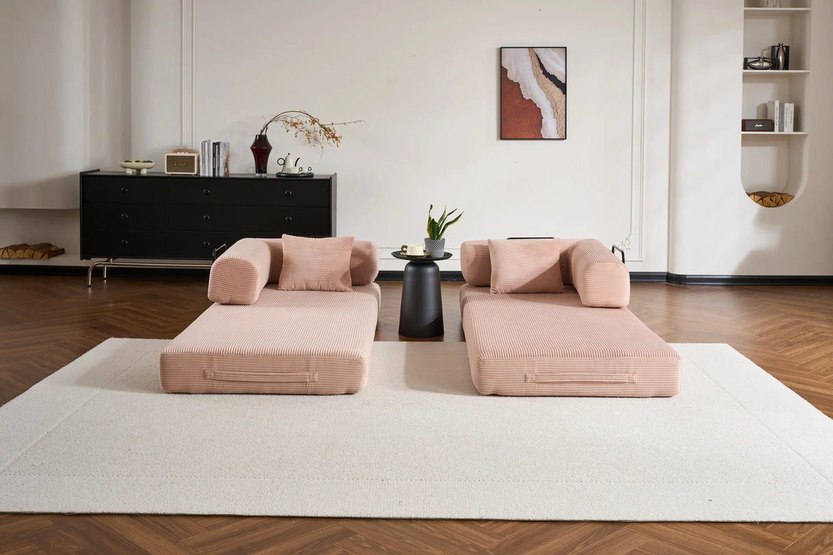 Convertible Corduroy 4-in-1 Sleeper Sofa Bed - Omega Lifestyles