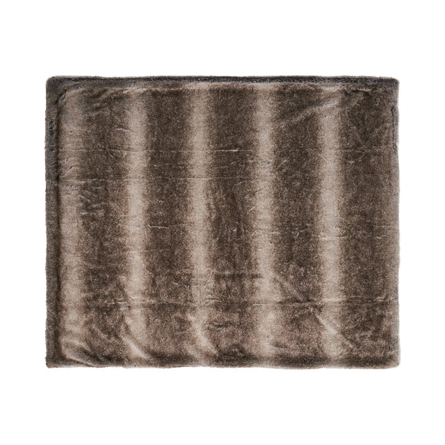Brown Faux Fur Soft Cozy 50x60 Inch Throw Blanket - Omega Lifestyles