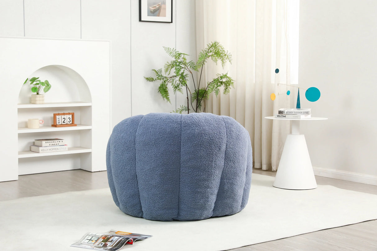 Plush Teddy Foam Bean Bag Chair With Armrests - Omega Lifestyles