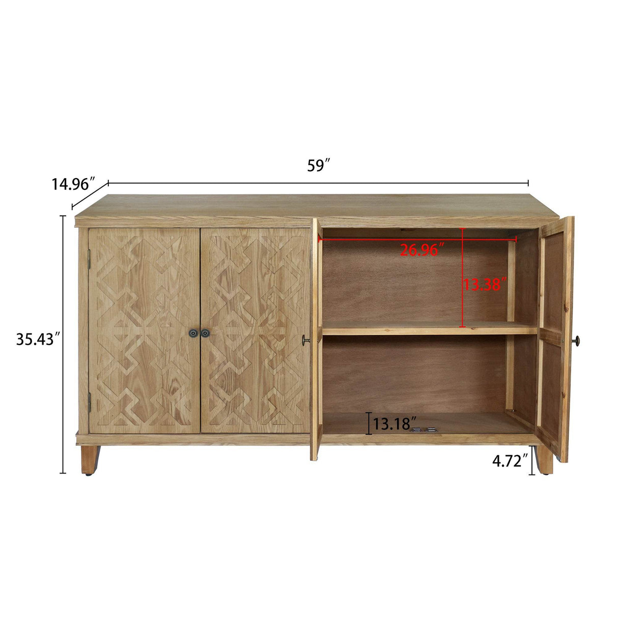 Brown Vintage Corner MDF Accent Storage Cabinet - Sleep Galleria