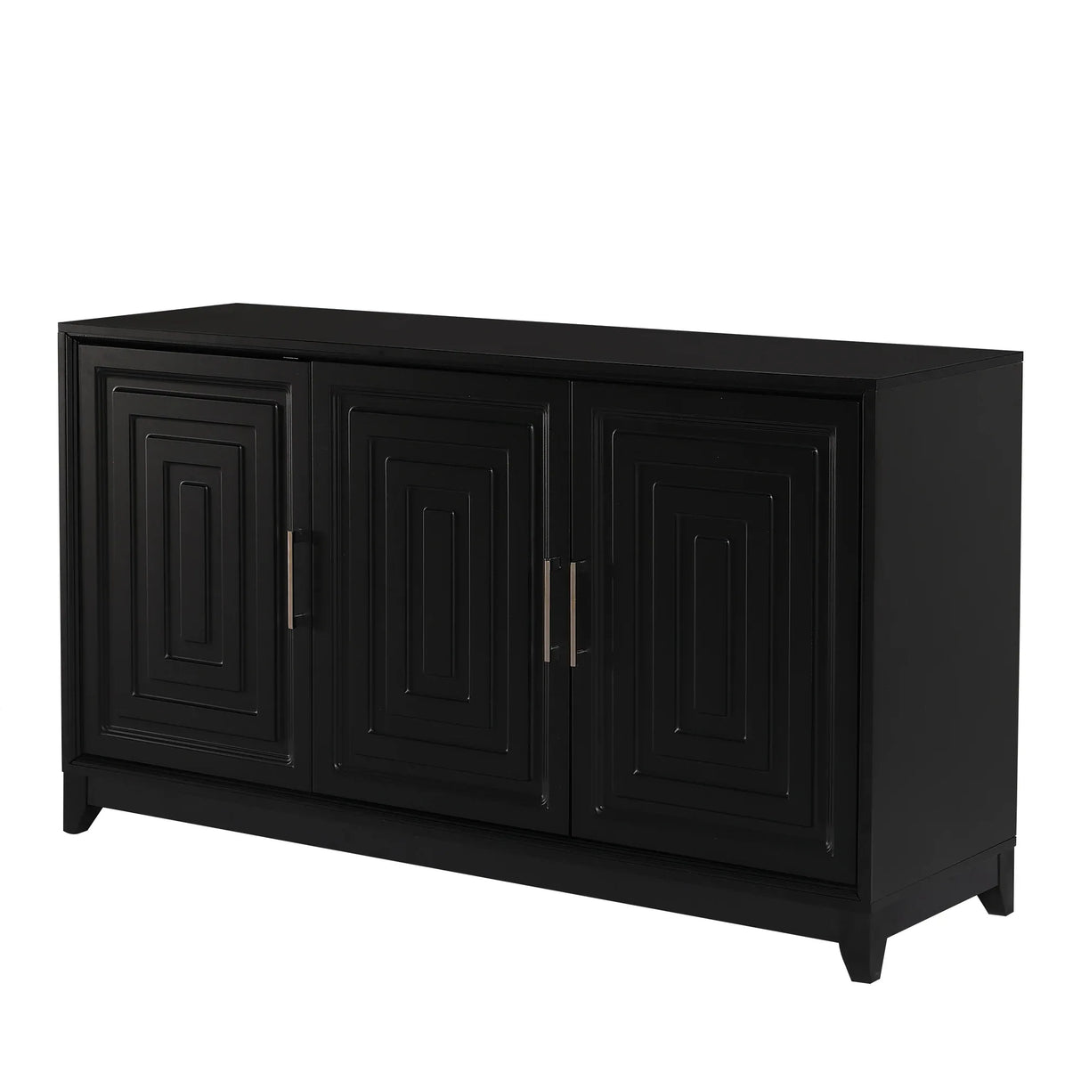 Modern Black Particle Board MDF TV Stand Cabinet - Omega Lifestyles