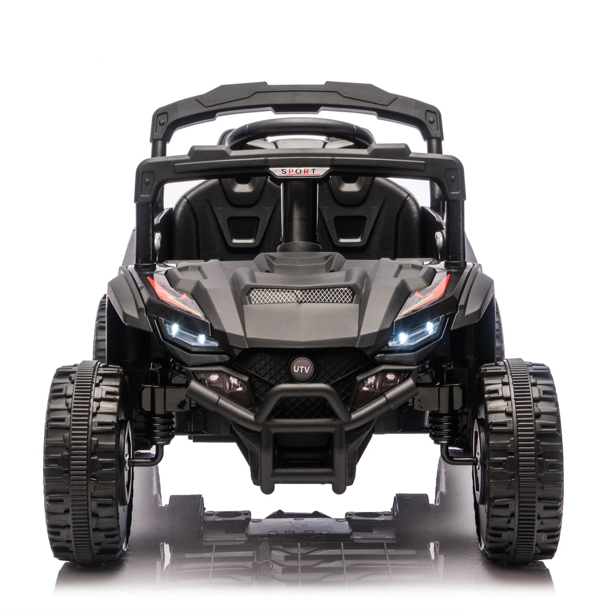 24V Kids Remote Control Black Ride On UTV - Omega Lifestyles