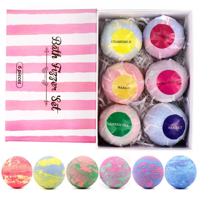 Set of 6 Organic Shea Butter Scented Bath Bombs - Sleep Galleria