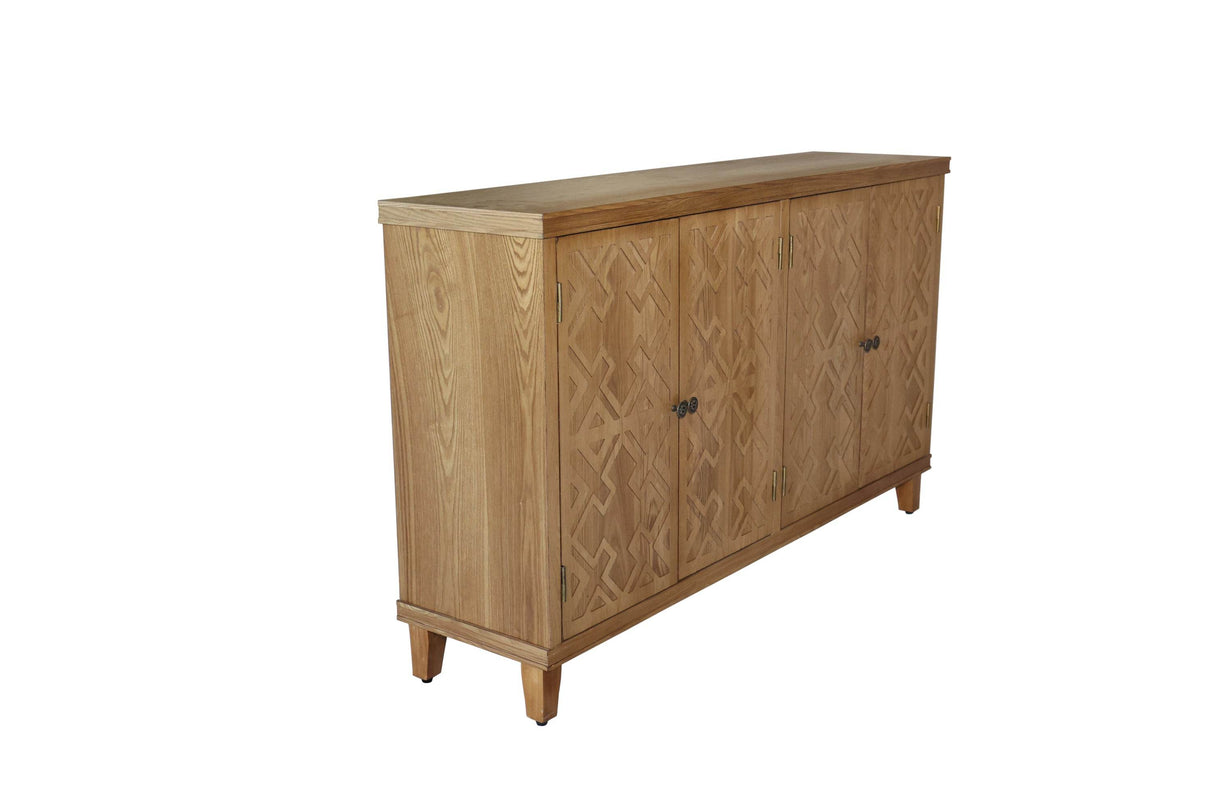 Brown Vintage Corner MDF Accent Storage Cabinet - Sleep Galleria