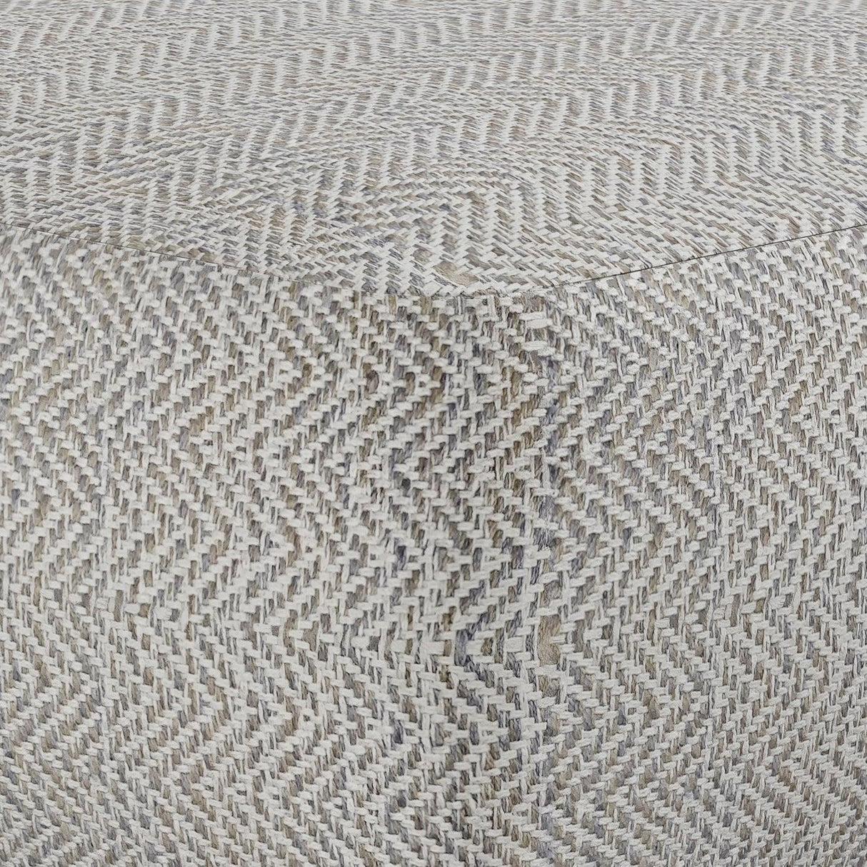 Square Fabric Pouf Ottoman With Polystyrene Bead Filling - Omega Lifestyles