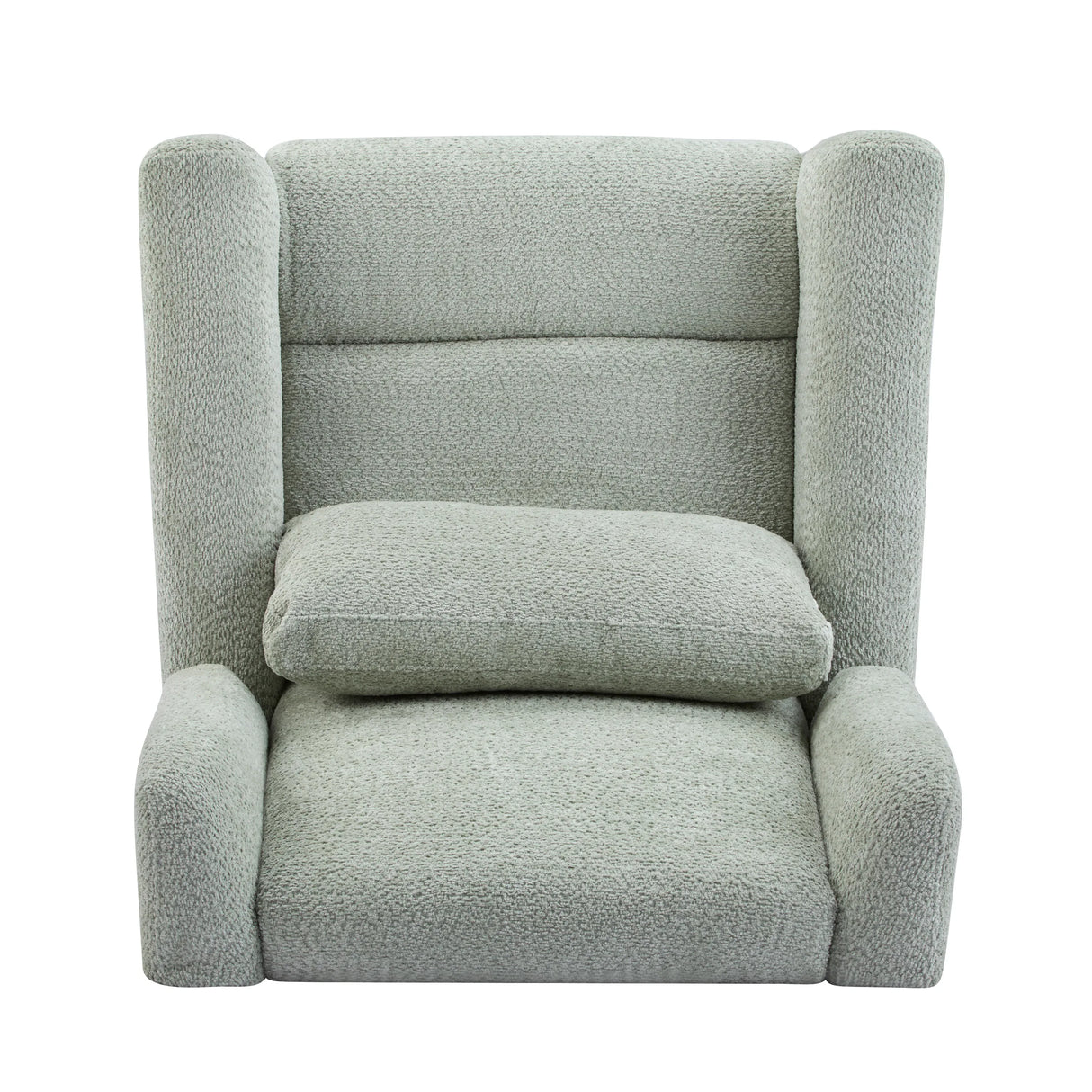 Power Boucle Upholstered 360-Degree Swivel Recliner Chair - Omega Lifestyles