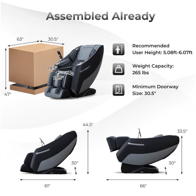 Relaxation 29-Full Body Massage Chair with Waist Heating & Airbag Massage