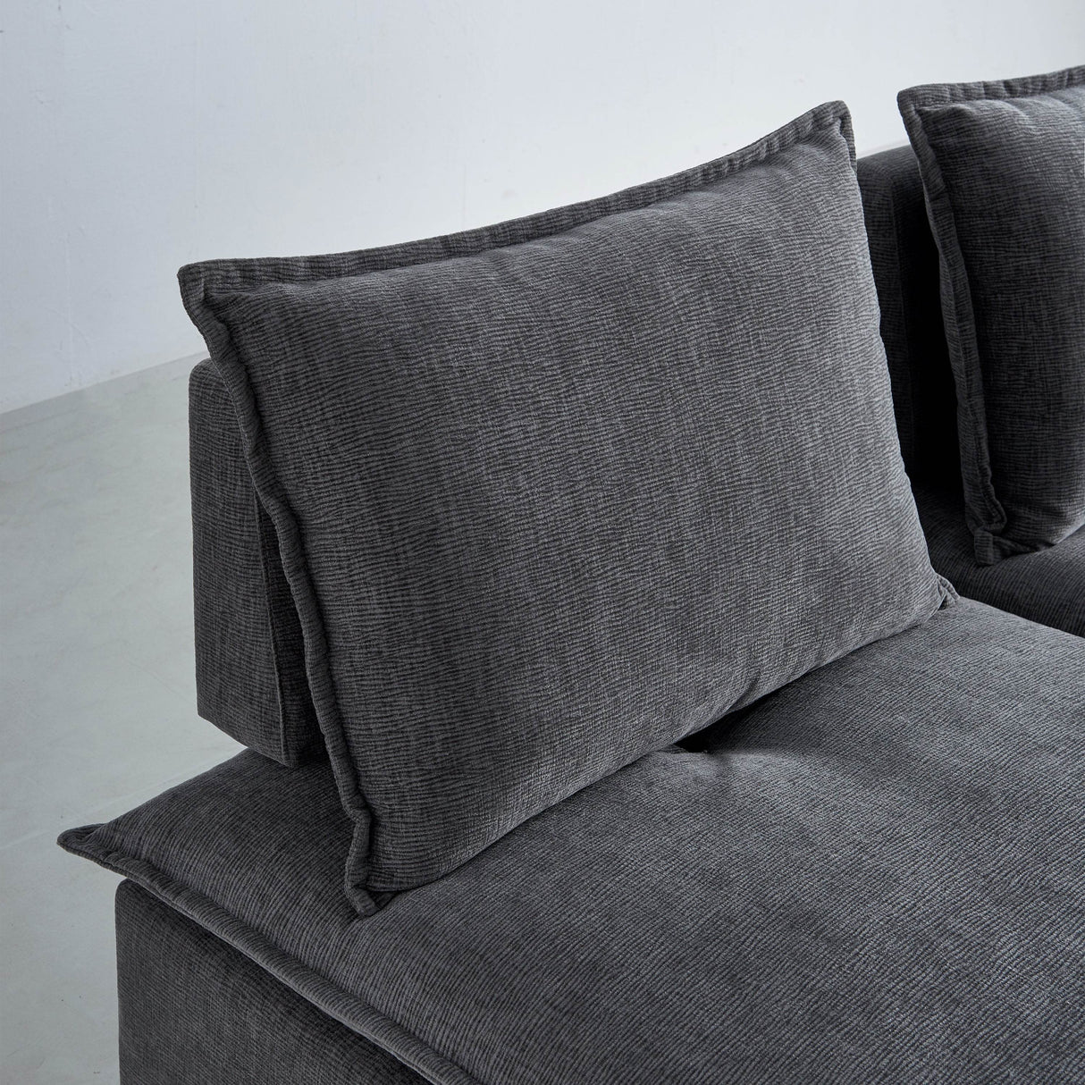 Chenille Fabric Armless Accent Chair With Foam Cushion - Omega Lifestyles