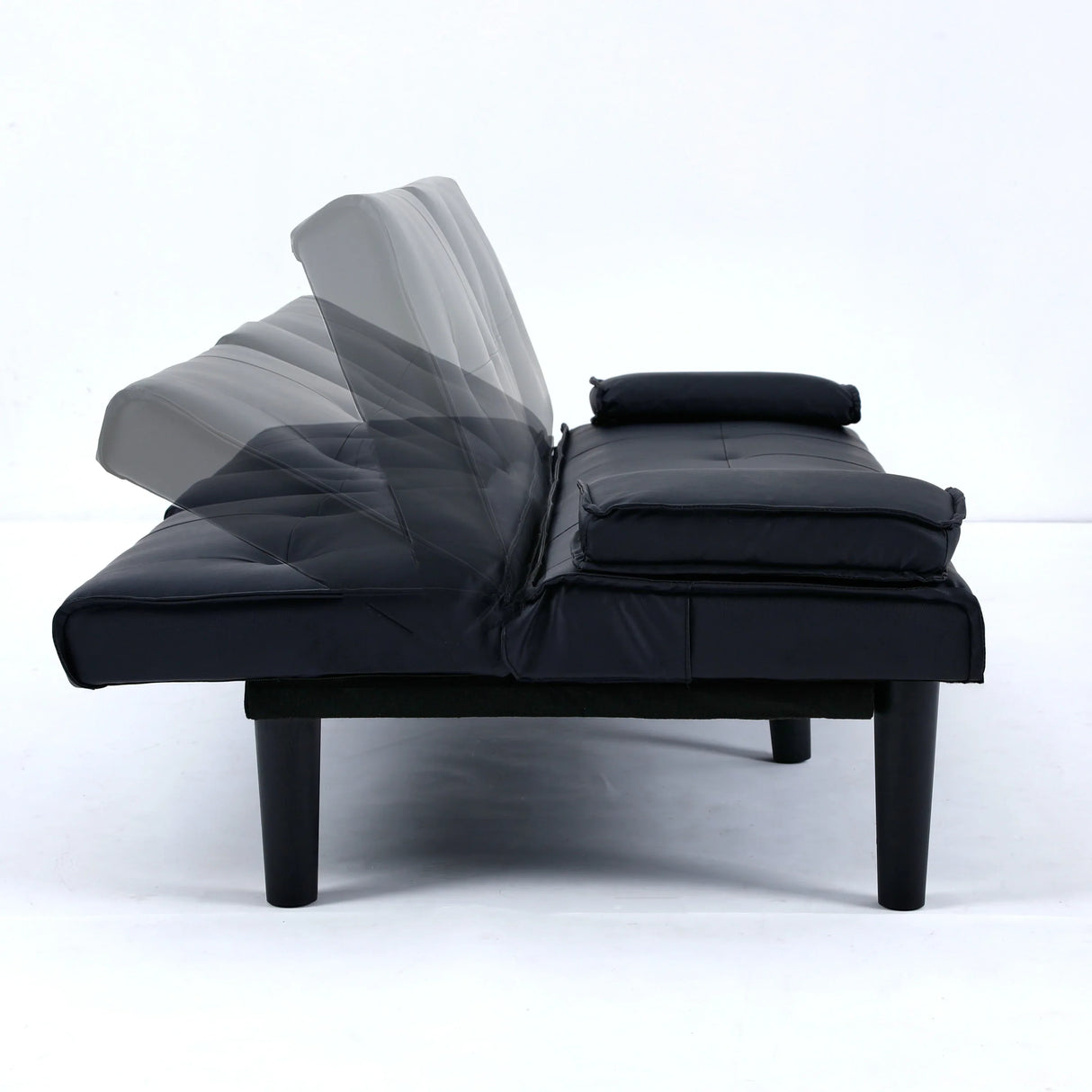 67-Inch Foldable PVC Sofa Bed With Cup Holder - Omega Lifestyles