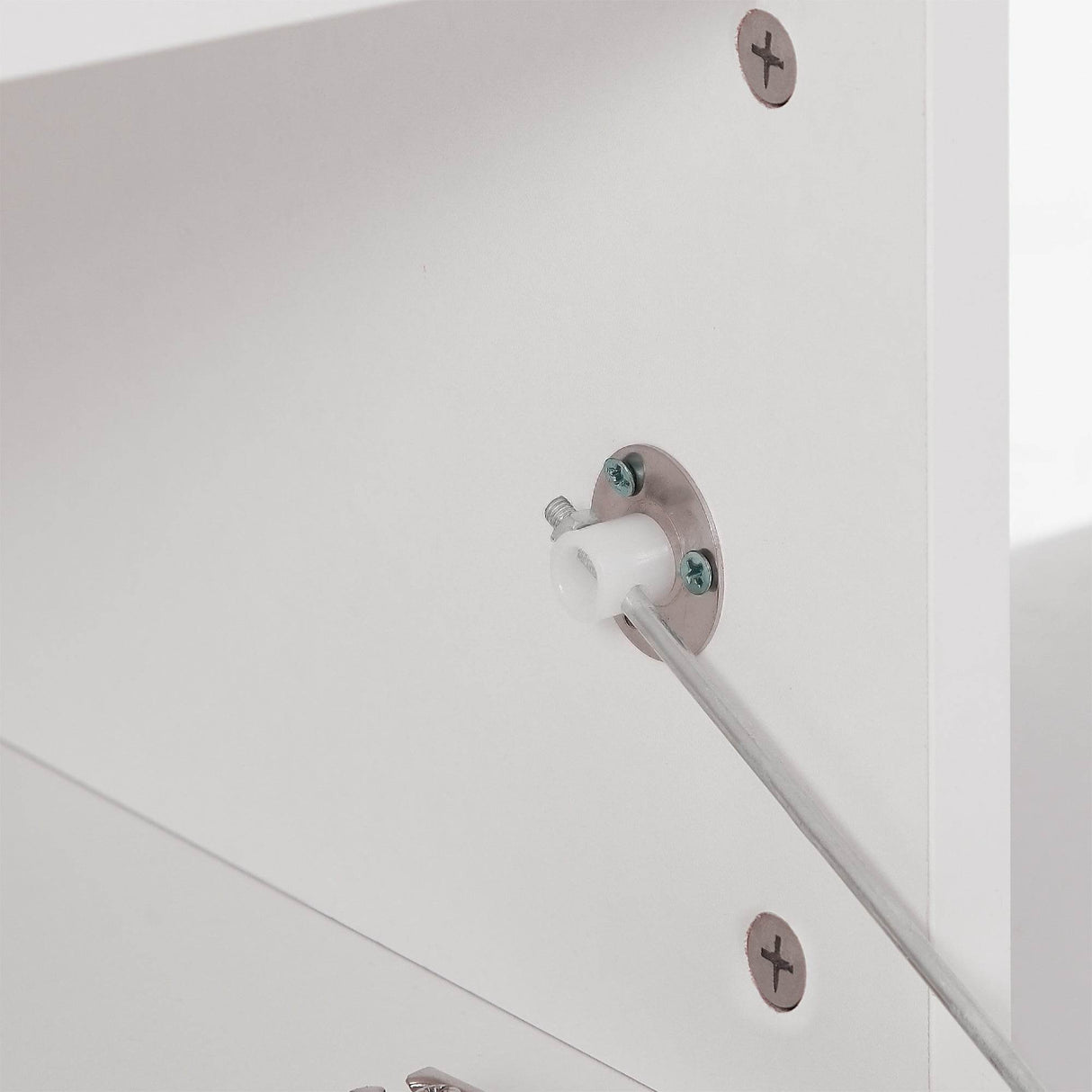 Modern White LED Backlit Particle Board TV Console - Sleep Galleria