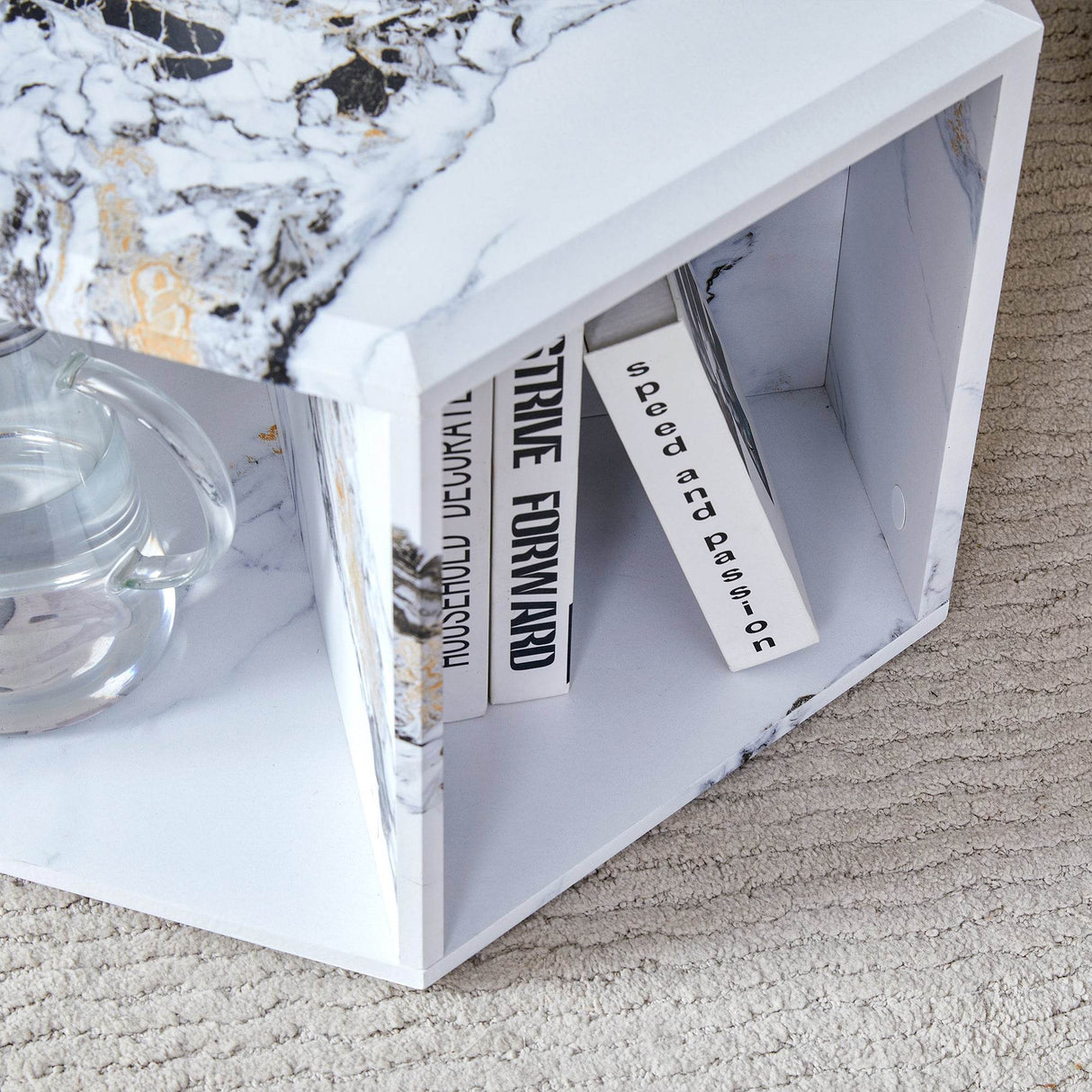 Hexagonal MDF Modern Stand-Up Coffee Table - Sleep Galleria