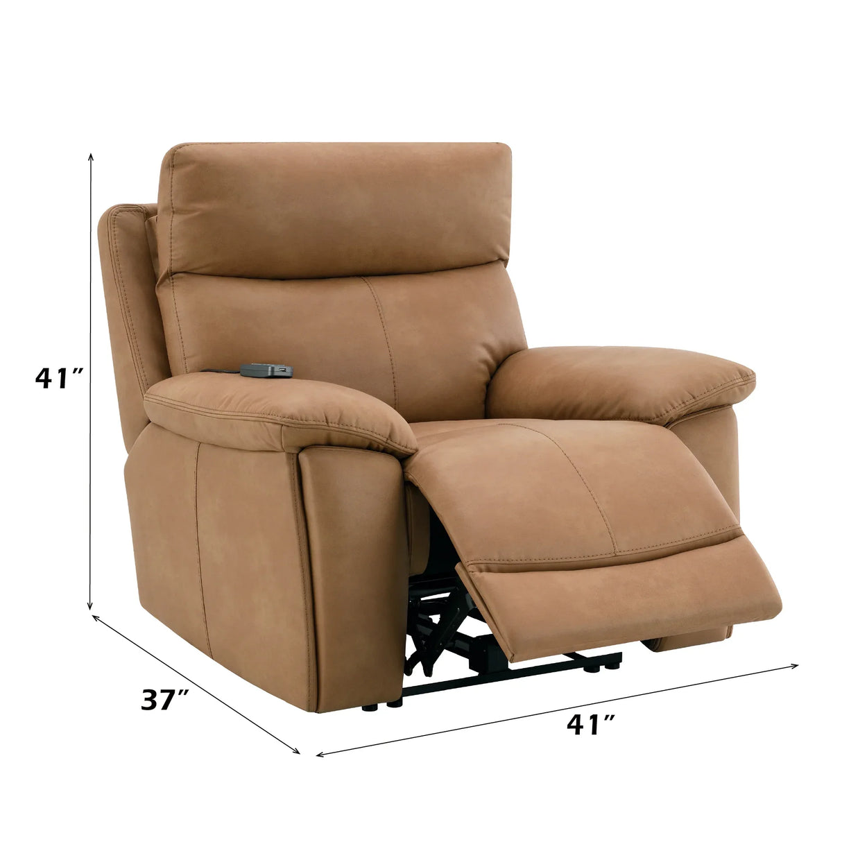 Brown Leather Aire Power Motion Recliner With USB And Power Headrest - Omega Lifestyles