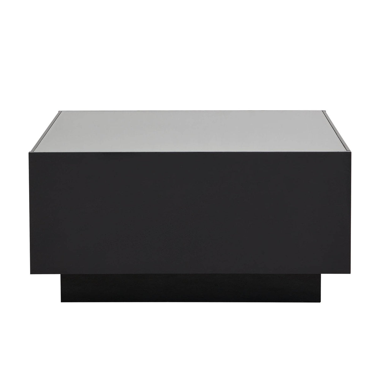 Modern Black High Glossy Coffee Table With LED Lights - Sleep Galleria