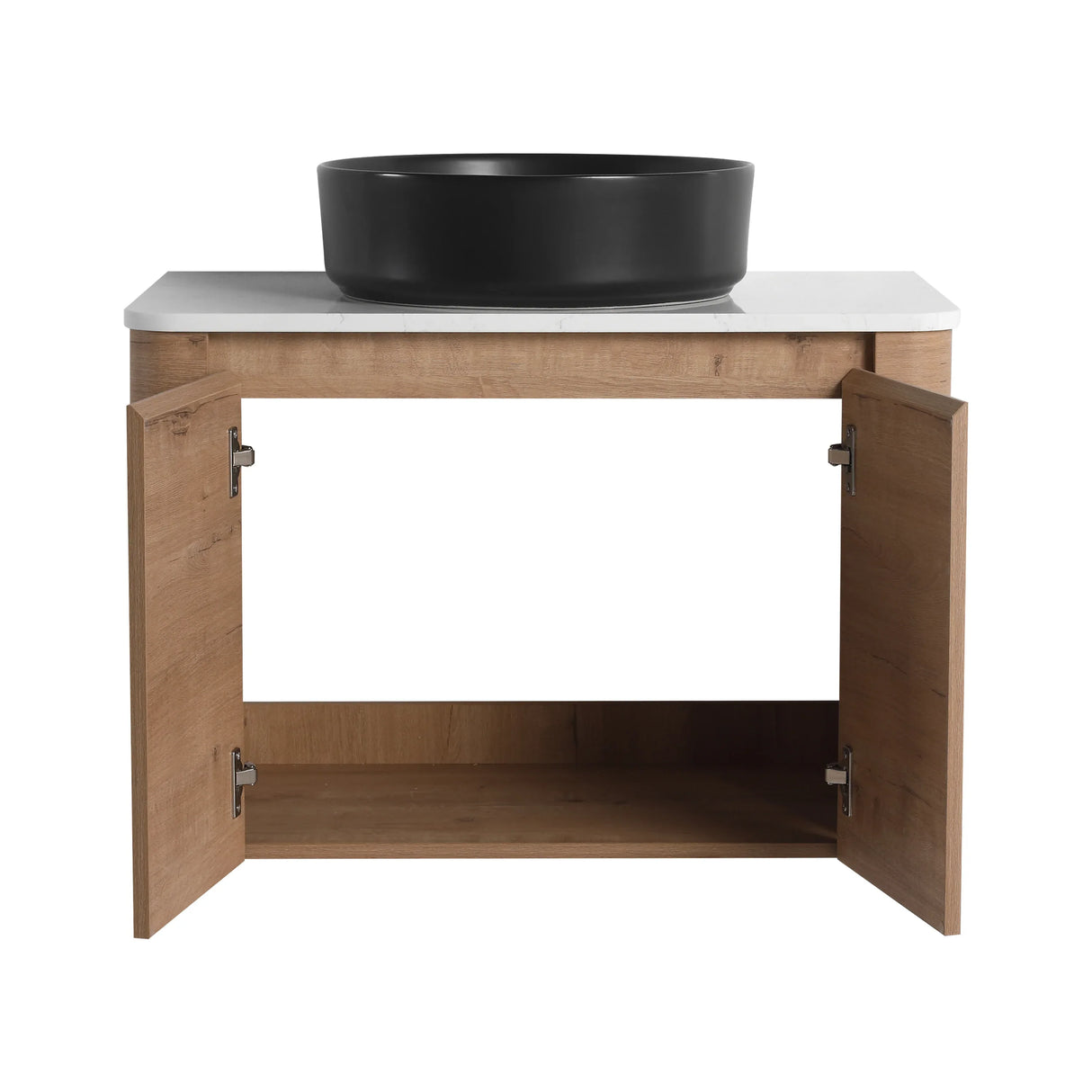 30-Inch Wall-Mounted Bathroom Vanity With Ceramic Sink - Omega Lifestyles