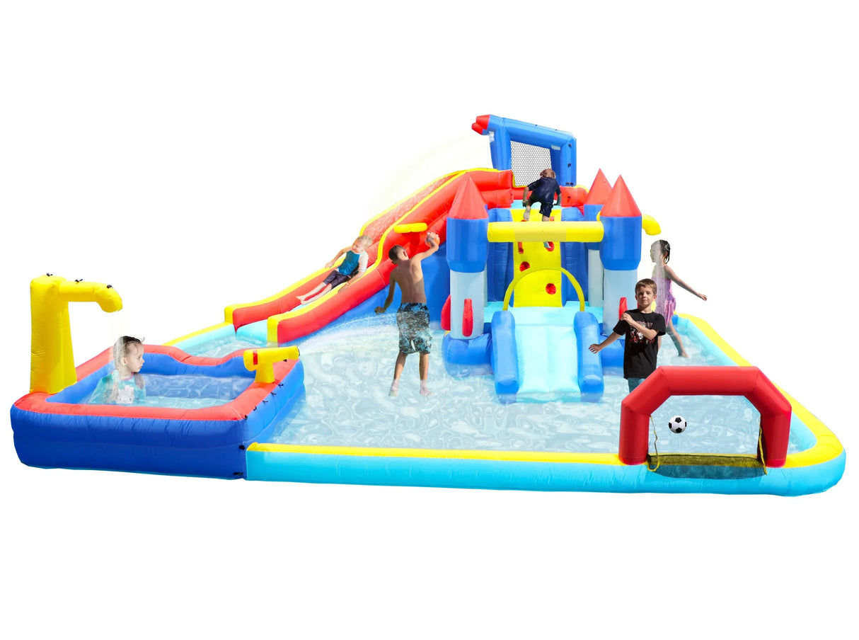 10-Inch Multicolor Oxford Fabric Inflatable Water Park Playground - Omega Lifestyles