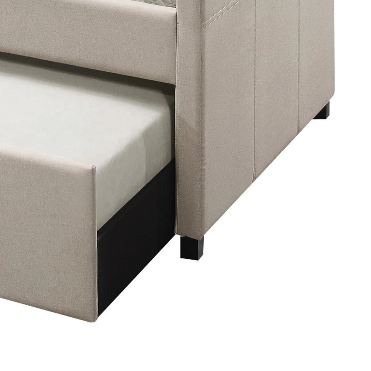 Fog Upholstered Twin Daybed With Roll-Out Trundle - Omega Lifestyles