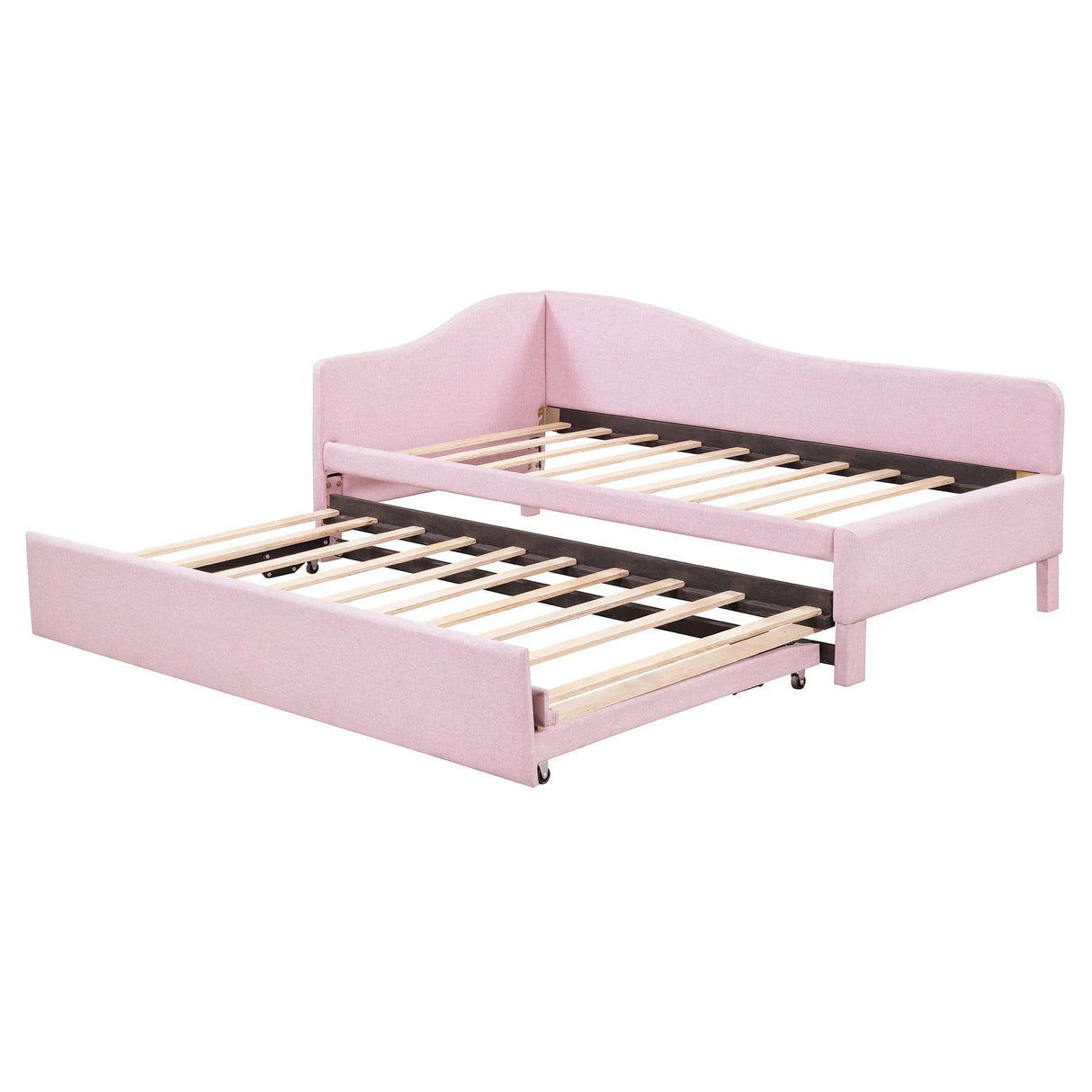 Twin Upholstered L-Shaped Daybed With Pop-Up Trundle - Omega Lifestyles