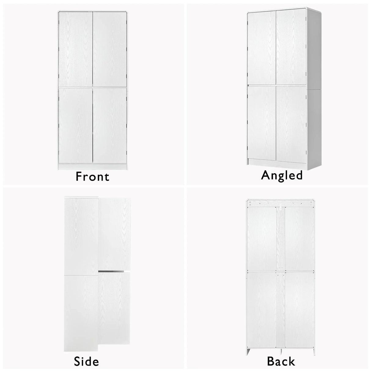 Modern Curved Design Kitchen Pantry Cabinet With Drawer - Omega Lifestyles