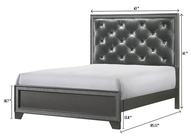 Queen Plush Tufted Upholstered Wood Panel Bed Frame - Omega Lifestyles