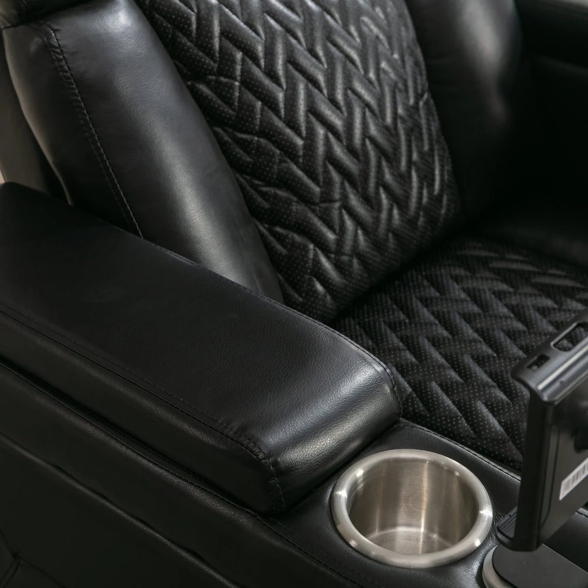 Power Reclining PU Leather Home Theater Recliner Chair - Omega Lifestyles