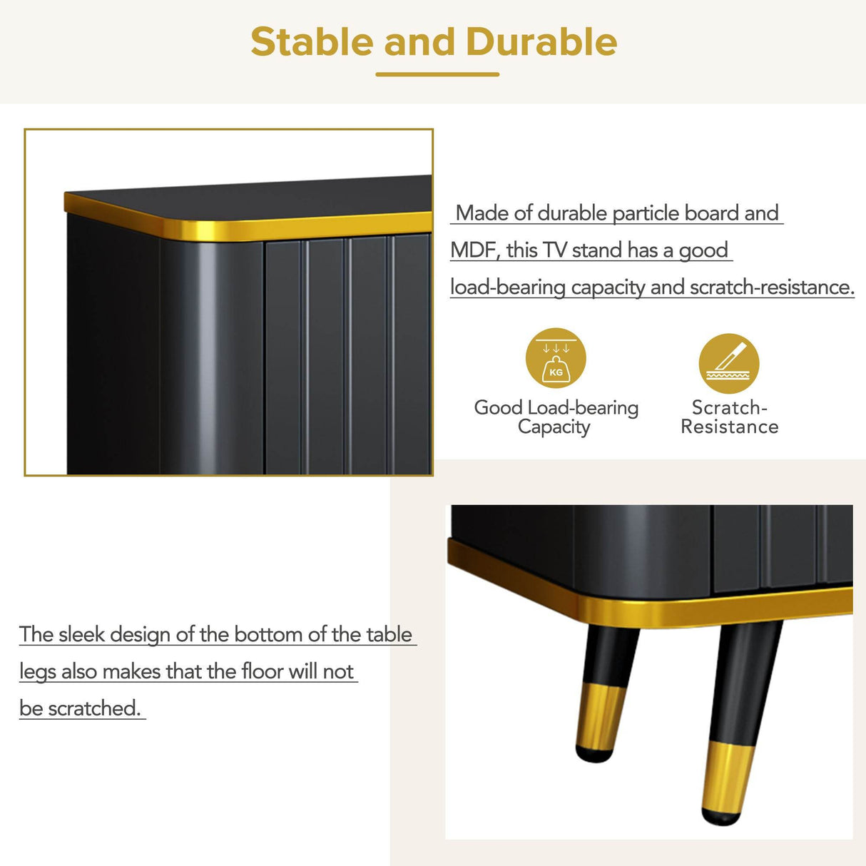 Modern Luxury Minimalism TV Stand With Storage Cabinets - Sleep Galleria