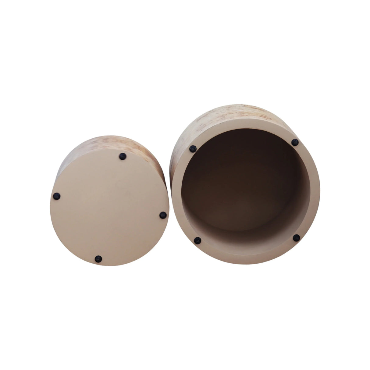 Nesting Round Farmhouse Coffee Table Set Of 2 - Omega Lifestyles