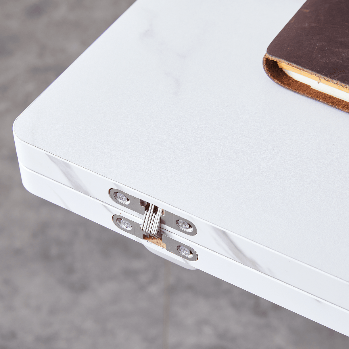 Multifunctional Adjustable Height White Gold Lift Table - Sleep Galleria