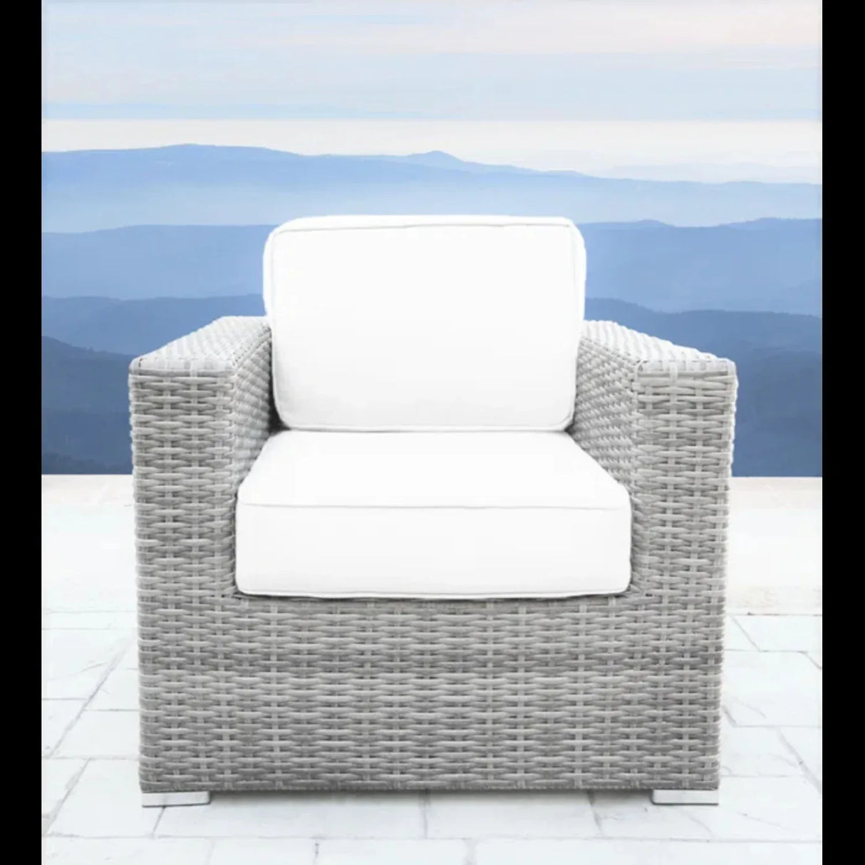 6-Piece Grey Mix Wicker Sectional Patio Seating Set - Omega Lifestyles
