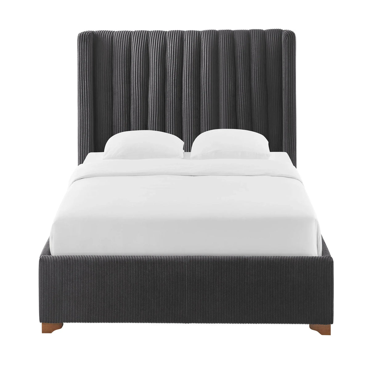 Twin Upholstered Corduroy Fabric Bed Frame - Omega Lifestyles